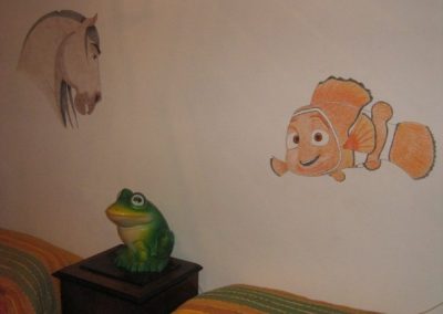 Nemo e Spirit a matita su muro